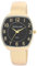 Excellanc Damen-Spangenuhr Metallarmband Armreif lesbare Ziffern eckiges Gehäuse Länge 15 cm Quarz-Armbanduhr Geschenkidee für Frauen (Gold/Schwarz)