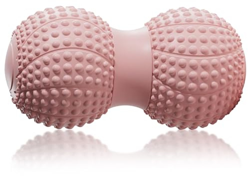 Peanut Massage Ball for Deep Tissue, Trigger Point Therapy, Myofascial Release – Double Lacrosse Foam Roller for Back, Neck, Foot, Muscle Relief, Yoga & Physical Recovery (Pink)