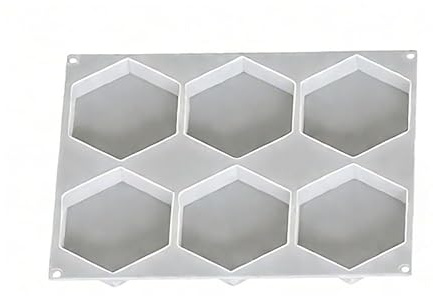 Hexagon Tray Resin Mould,6-Cavity Silicone Coaster Molds,Transparent Coaster Mould,Resin Casting Mold for DIY Coasters,Tray