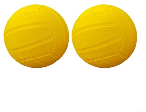 HpLive 2 palline di ricambio in morbido PVC con forte rimbalzo, 9 cm e 12,5 cm, gialle per roundnet set da gioco spiaggia e prato