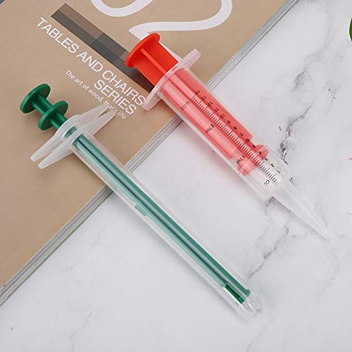 HUSHUI Dubbel Användningsnål för Husdjursmedicin, Ergonomisk och Lätt Att Greppa för Matning Av Hundar och Katter, Röda och Gröna Nålar Ingår (matning)