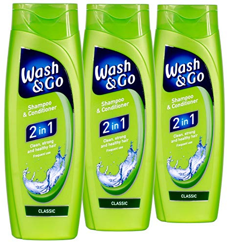 3x Wash & Go - Classic 2in1 Shampoo & Conditioner 400ml - 3 Stück pro Pack