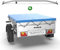 Tarpofix® Bâche pour remorque Plate 151 x 101 x 7,5 cm + 1x Arceau de bâche (réglable 100-145 cm) - Bache remorque PVC - Bâche de Couverture pour diverses remorques de Voitures de 500 kg