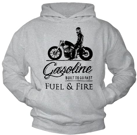 MAKAYA Motorrad Geschenke für Männer - Biker Kapuzenpullover Herren Hoodie Sprüche Motiv Druck Größe XXXXL