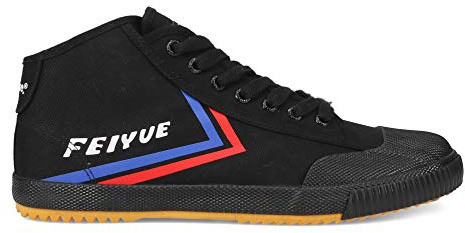 FEIYUE Fe Mid 1920 Canvas Martial Arts Shoes, Unisex Low Top Great Sneakers for Martial Arts, Parkour, Lifting, and Great for Every Day Casual Wear Black