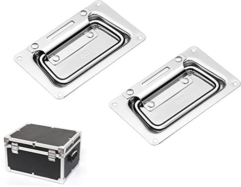2 Pezzi Maniglia a Scatola Pieghevole Maniglia Per Cassette Degli Attrezzi Maniglie in Acciaio Incasso Maniglia di Sollevamento Maniglia Scatola Hardware Maniglie Pieghevoli Per Valigia Scatola
