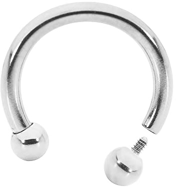 365 Sleepers (10G/12mm) Acero quirúrgico unisex rosca interna circular herradura barra tabique labio nariz anillo pendiente 16G 14G 12G 10G joyería piercing del cuerpo