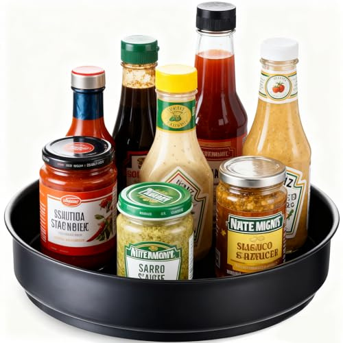 PIGPIGFLY Especieros Giratorios Para Cocina,Especiero Cocina,Especiero Giratorio Para Guardar Especias y Tarros en la Despensa,Organizador Especias de Acero Inoxidable
