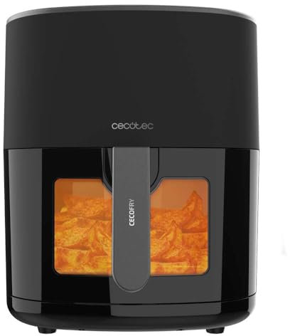 Cecotec Cecofry Fantastik Window 6500 Ventana. 1700W, 6'5L, Tecnología PerfectCook, 12 modos de Cocinado, Táctil, Regulable 80-200ºC, Ventana, Cocina hast 60 min, Sin Sobrecalentamiento, 6L