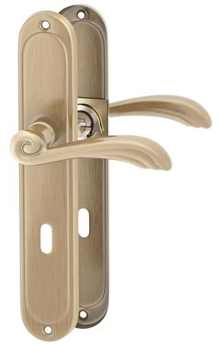 ERGO line VERONA Bronze, klassische Türbeschlag Türgrifffür Zimmertüren Langschild Drückergarnitur, Türbeschlag, Türklinke, Türdrücker