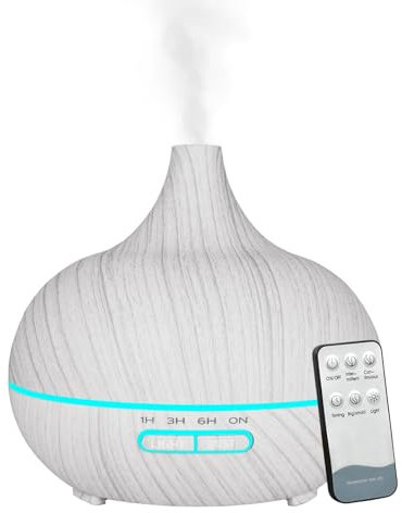 Dtaigou diffusor för fjärrolja med ljus – 550 ml LED-ljus, uppladdningsbar oljediffusor för rum, USB-laddning, hem, yoga, doftspridare med timer för studierum, lägenhet