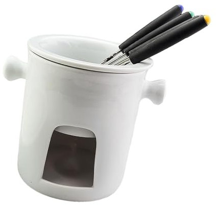 SiaBiced Set de Fondue, Utensilios de Cocina para Caldo Y Queso