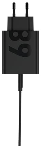 Motorola Turbo Power 68 W, universell USB typ-C-laddare, kabel ingår, original Motorola laddare, matt svart