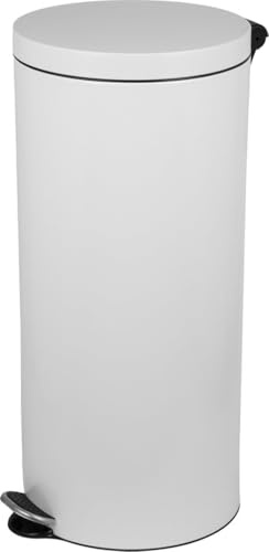 Pedalhink 30 l papperskorg vit