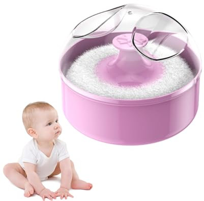 Contenitore per polveri – applicatore per polvere per il corpo, custodia morbida per il trucco, contenitore per polveri antipolvere, supporto per tampone cosmetico delicato sulla pelle, per l'uso da