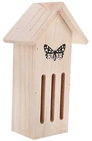 Milisten Casa delle Api in Legno per Giardino Esterno Hotel Sospeso Rifugio per Insetti Casa per Api Hotel in Legno