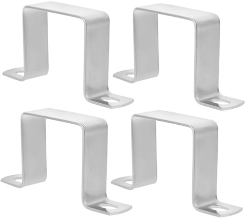 LALAFINA 4 Piezas Abrazadera de Tubo Acero Inoxidable Soporte de de Clip de Sujeción para Fijación de Tuberías Uso Industrial y Doméstico