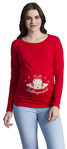 Hallo favoritperson – gravida rolig söt omständighetsläge t-shirt med motiv graviditet, lång ärm