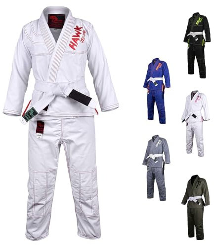 Brasilianischer Jiu Jitsu Gi Kinder BJJ Gi Kimonos leichter kostenloser weißer Gürtel, Jungen, weiß, K000