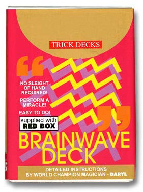 Bicycle Brainwave Deck - Gesteigerter Invisible Deck Effekt | Mental-Zaubertrick inkl. deutschsprachiger Anleitung | Mentalmagie-Kartenspiel für Zauberkasten | Zaubertricks Kartentricks Zauber-Artikel
