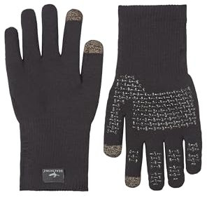 SealSkinz Unisex Allwetter Ultra Grip-Strickhandschuh – Schwarz, S