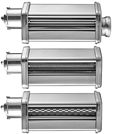 GASTROBACK 90763 3 TLG. für #40977 Design Küchenmaschine Advanced Digital Pasta Set, Edelstahl, Silber