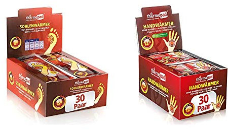 Thermopad Sohlenwärmer (Einlegesohle) Gr. S (36-39) – DAS ORIGINAL: 30 Paar Wärmepads für 8 Stunden Wärme I Sofort einsatzbereite Fußwärmer Pads I Extra warme Fusswärmer für Schuhe, Skischuhe & Boots