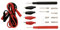 EMOS Universelles Messleitungen-Kit für Multimeter, Messspitzen / Multimeter-Spitzen / Prüfkabel / Testverlängerungskabel / 14+2 Testsonden-Set, S4001N, Schwarz rot