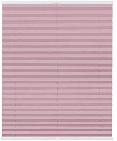 Lichtblick Plissee Klemmfix nach Maß, ohne Bohren, verspannt, lichtdurchlässig, Blickdicht, Made in Germany - Rosa 105 cm x 130 cm (B x L)