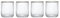 MIKASA Sorrento Ridged Crystal Tumbler Glasses with Gold Rim and Wide Shape, 380ml, Set of 4 Lead-Free, Clear Fine Glasses, Sleek Design for Celebrations