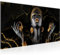 Runa Art Wandbild African Beauty 100 x 40 cm Modern Bild auf Vlies Leinwand Schwarz Gold Beauty Wohnzimmer Schlafzimmer 045412b