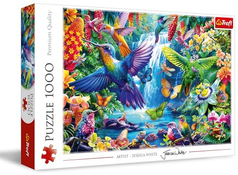 Trefl - Kolibris in den Tropen – Puzzle 1000 Teile – DIY-Puzzle mit Vögeln, kreative Unterhaltung, für Erwachsene und Kinder ab 12 Jahren