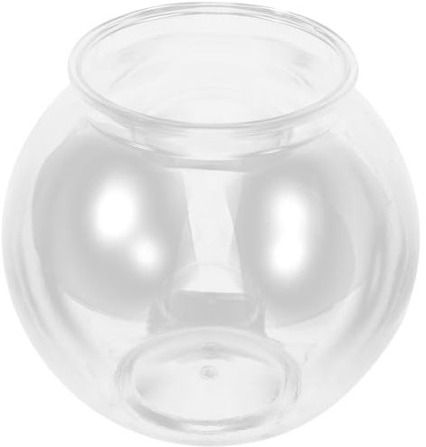 MILISTEN Transparentes Kleines Fischglas Runde Fischschale Aus Robustem Kunststoff Tragbarer Tisch-Aquarium Für Goldfische Für Büro Wohnraumdekoration Geeignet