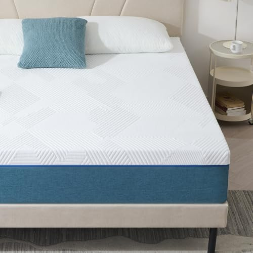 Hiimgo Madrass 140 x 200, höjd 20 cm ortopedisk kallskummadrass, medelhårdhetsgrad (H3), 7 zoner kallskummadrass, skumrullmadrass med överdrag, avtagbar och tvättbar