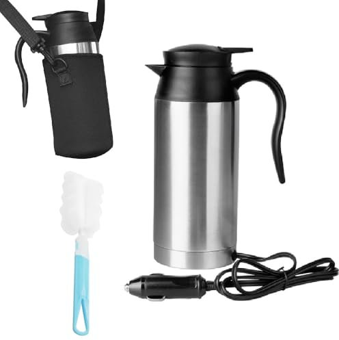 EIMZU Bouilloire 12 V pour Voiture de Voyage 750 ml avec Allume-Cigare pour Café à Eau Chaude