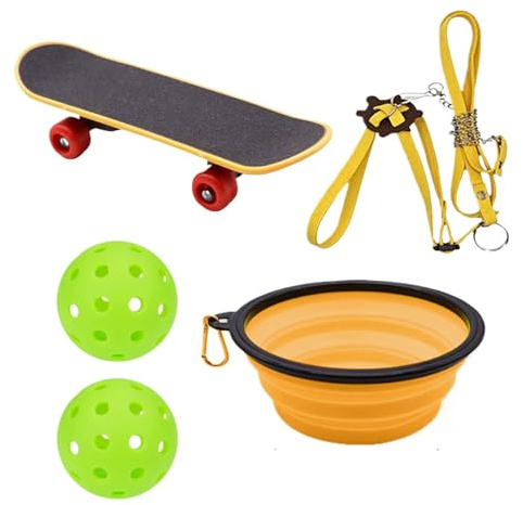 Sköldpadda foderleksak – sköldpadda berikningsleksak, sköldpadda Toys Trainings | Skateboard foderbollar sköldpadda leksak, husdjursleksak sköldpadda skateboard