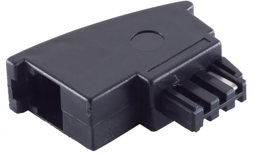 1aTTack.de 1x - Connettore TAE F/Presa Western 6/4 Import 0,2 m Nero Connettore TAE F a accoppiamento RJ11