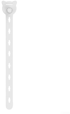 Desiumite Bridas de silicona reutilizables, paquete de 10 organizadores multifuncionales de cables de datos para cables de carga, cables de auriculares, gestión de cables elástica ajustable con