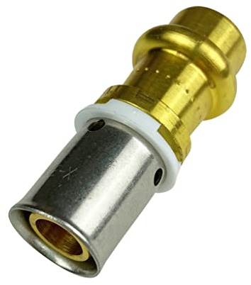 COMAP Raccord passerelle à sertir PER vers Cuivre pour tubes PER - Cuivre 14 - PER 16x1,5 - Raccords PexPress - P7871W1416