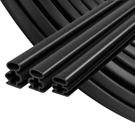 Nizirioo Cinta de sellado negra autoadhesiva para puertas y ventanas: 10 mm x 10 mm x 6 m, anticolisión, insonorizada