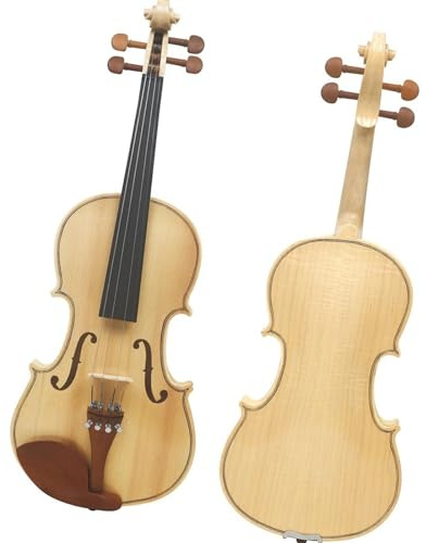 4/4 Violino Con Top In Acero Violino Acustico In Legno Massello Violino Per Principianti Con Custodia Per Violino Corde Per Arco Poggiaspalla