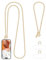 UKON Mobile Phone Lanyard Crossbody and Wrist Strap Set, Metal Phone Chain Neck Strap for Women Anti Theft iPhone Lanyard Strap with Tether Tabs, Detachable iPhone Chain for Women Girls (Light Gold)