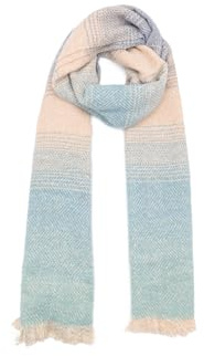 QUEEN HELENA Sciarpa Invernale Calda Stola Lunga con Frange Donna SC203 (SC203-2 Blu, Taglia Unica)