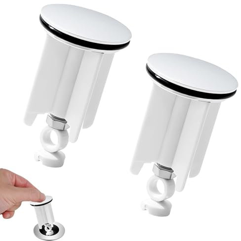 2 Stücke Waschbeckenstöpsel 40mm,Abflussstopfen Waschbecken Einstellbare Gummi,Stöpsel Waschbecken Universal Sink Stopper Ersatz Für Bad und Küche,Handelsüblichen Waschbecken Waschbecken Stöpsel