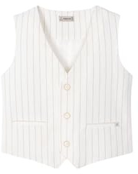 Mayoral Gilet Lino Suiting per Bambini e Ragazzi Rigato 5 Anni (110cm)