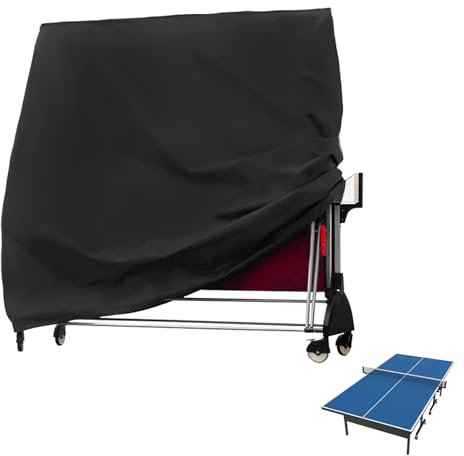 Tischtennisplatte Abdeckung: Abdeckhaube für Tischtennisplatte Outdoor Wasserdicht Winddicht UV-Beständiges aus Oxford Gewebe, Tischtennis Schutzhülle Tischtennisabdeckung-185 × 70 × 165 cm