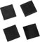 Rubber Anti-Vibration Pads 4 pieces 50mm square vibration isolation mats 10mm Thickness Non-Slip and anti-noise Rubber Blocks Used for HVAC, compressor, washer, dryer, black