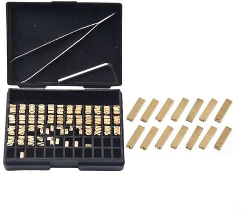 Eawfgtuw 120 Pieces Thermal Ribbon Printing Font Hot Stamp Letter Set 2x3x15mm for Coding Machine Date Number Stamping Equipment Vertical Packaging Machine