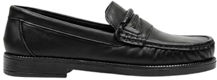 Mocasines de Cuero Negros para Hombre de Vestir con Antifaz