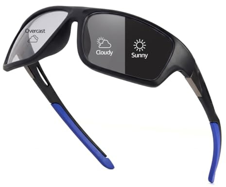 Myiaur Gafas de sol fotocromáticas para hombre, polarizadas, protección UV400, ideales para conducir, deportes al aire libre y uso diario